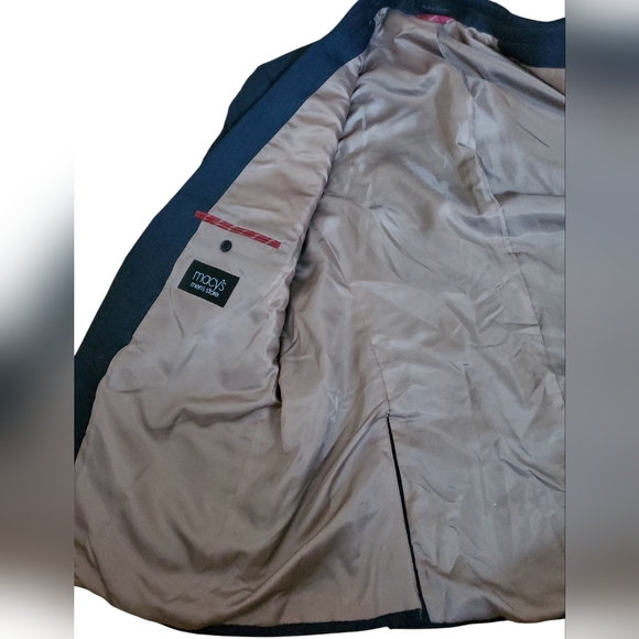 IZOD Blazer Mens 50 Two-Button Sports Coat Suit Jacket Navy Macy's Mens 46-48 XL - Picture 4 of 4